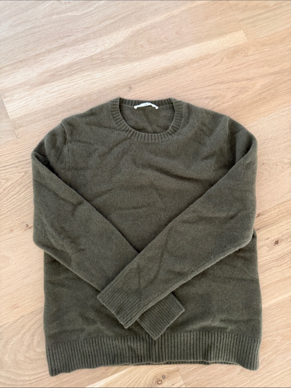 Everlane Olive Green Crewneck Sweater
